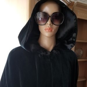 Plush Velvet Cape w/ hood